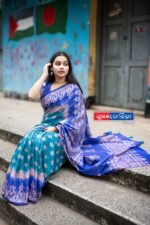 সেমি মসলিন" শাড়ি BUS-১৪৩ - Image 7
