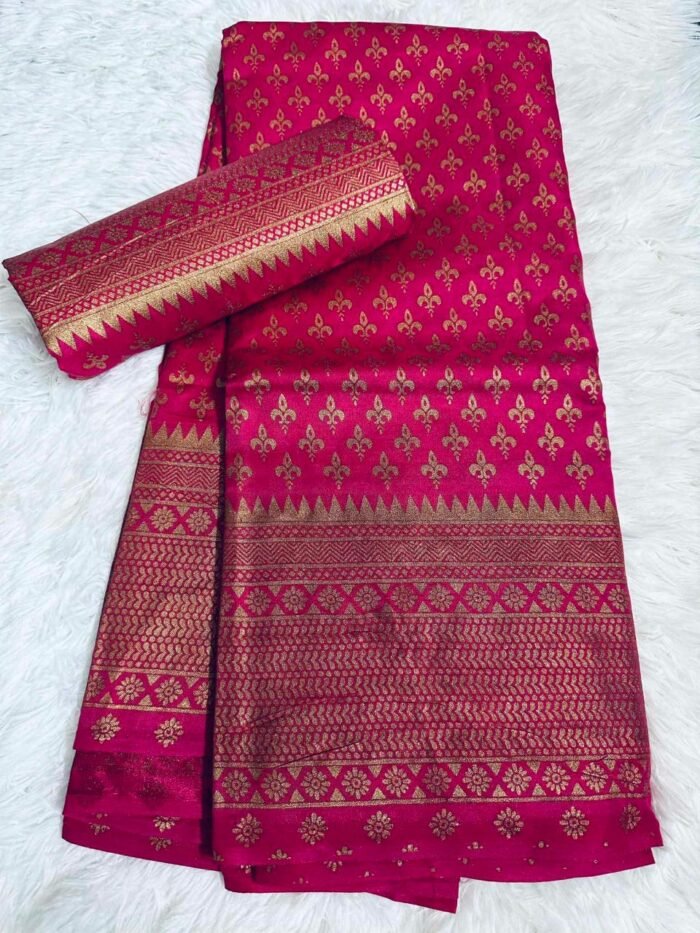 সফ্ট সিল্ক কাতান শাড়ী - Image 1