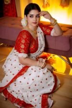 উন্নত মানের হাফ সিল্ক শাড়ি - Image 10