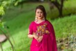 সেমি মসলিন এমব্রয়ডারি শাড়ি - Image 6