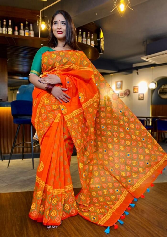 🌼হাফ সিল্ক শাড়ি - Image 1