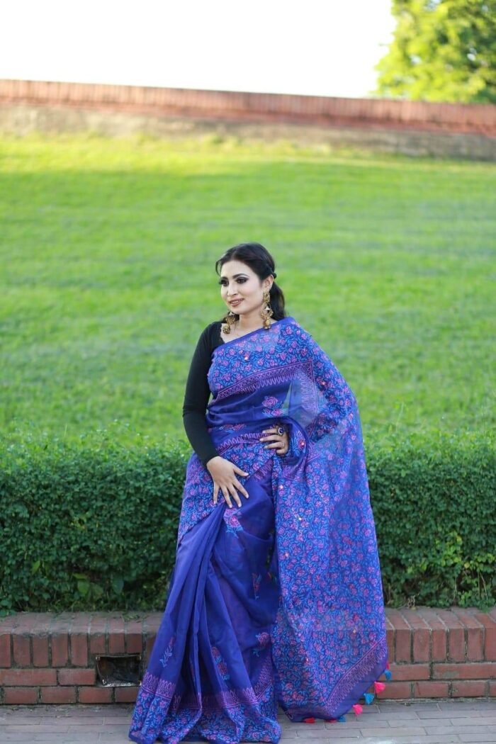 🌼হাফ সিল্ক শাড়ি - Image 1