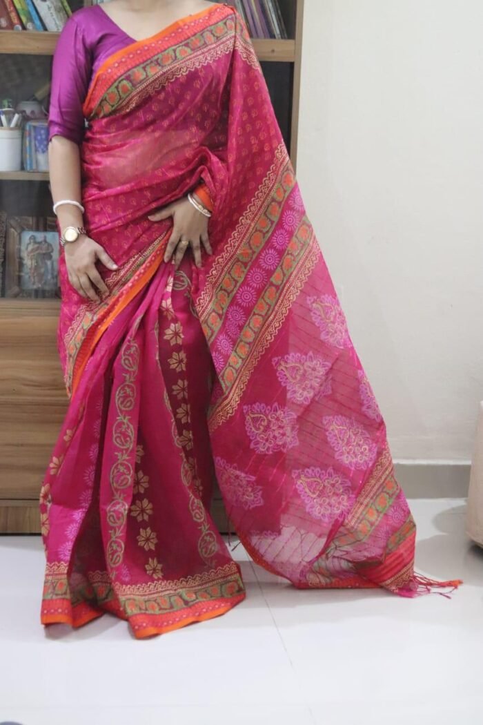 🌼হাফ সিল্ক শাড়ি - Image 1