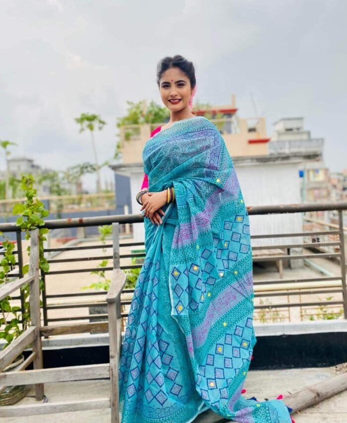 🌼হাফ সিল্ক শাড়ি - Image 1