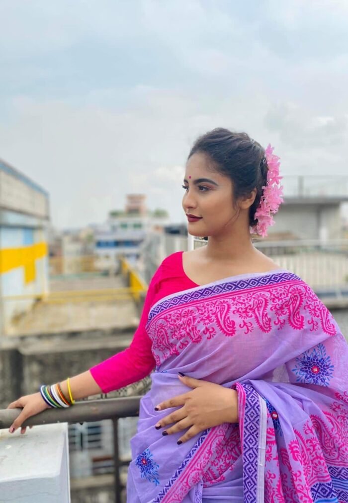 🌼হাফ সিল্ক শাড়ি - Image 1