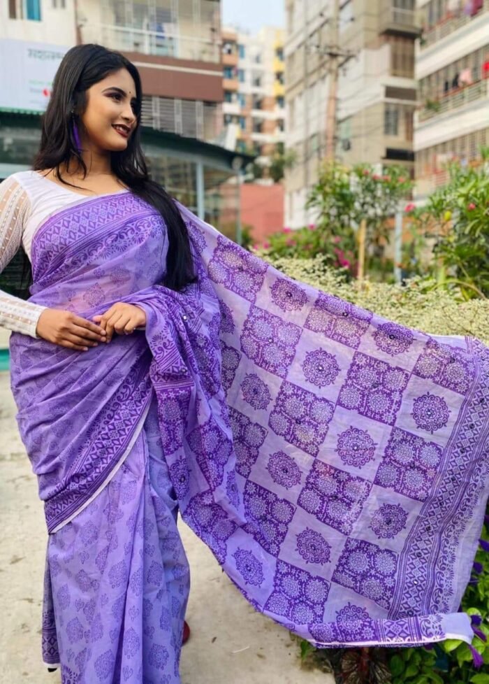 🌼হাফ সিল্ক শাড়ি - Image 1