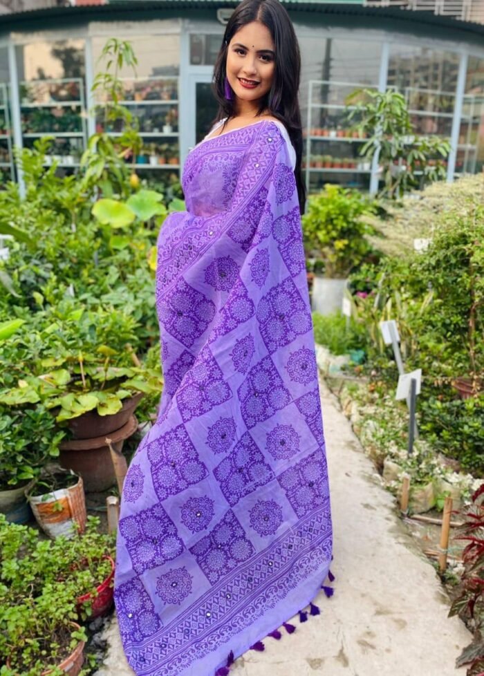 🌼হাফ সিল্ক শাড়ি - Image 1