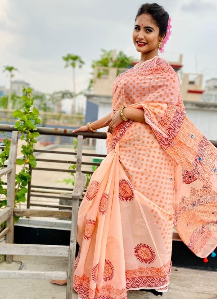 🌼হাফ সিল্ক শাড়ি - Image 1