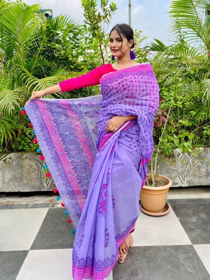 🌼হাফ সিল্ক শাড়ি - Image 1