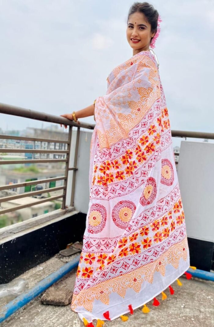 🌼হাফ সিল্ক শাড়ি - Image 1