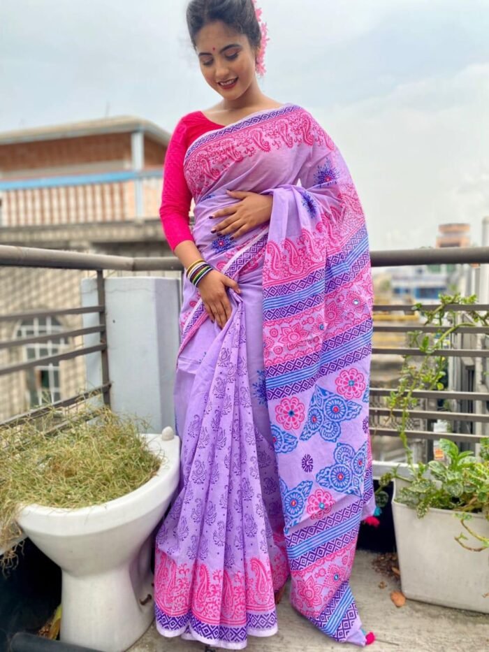 🌼হাফ সিল্ক শাড়ি - Image 1