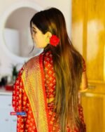 সফ্ট সিল্ক রক্ত জবা 🌺 শাড়ী - Image 4