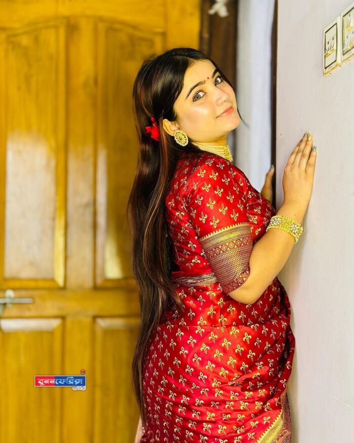 সফ্ট সিল্ক রক্ত জবা 🌺 শাড়ী - Image 1