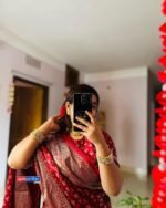 সফ্ট সিল্ক রক্ত জবা 🌺 শাড়ী - Image 5