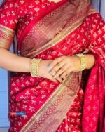 সফ্ট সিল্ক রক্ত জবা 🌺 শাড়ী - Image 6