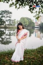 হাফসিল্ক জামদানি শাড়ী কোড নং ২০৫ - Image 2